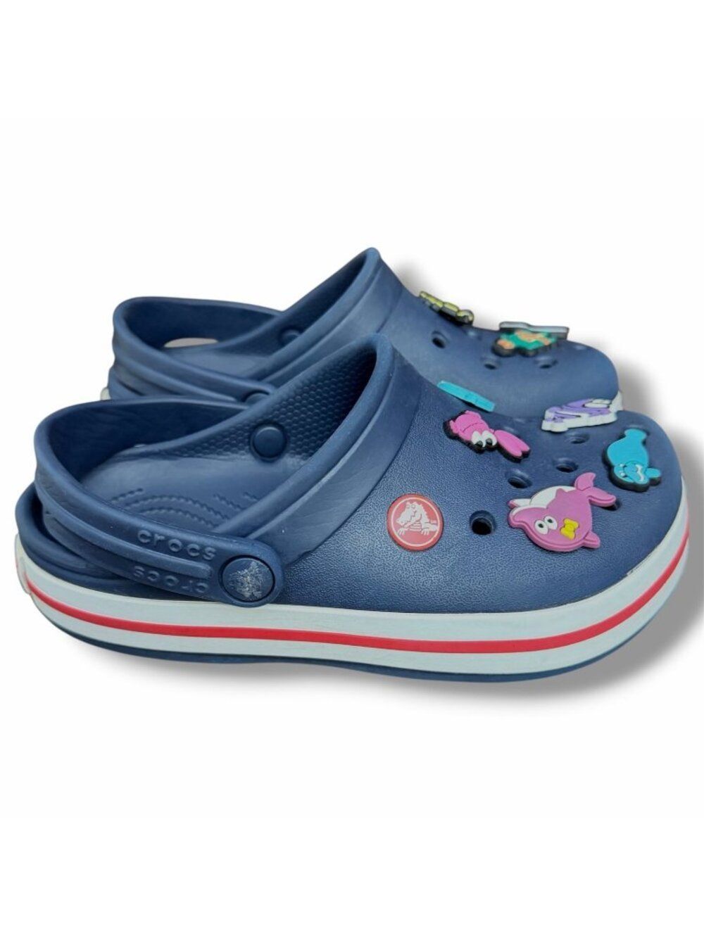 Crocs Navy Juniors With Charms